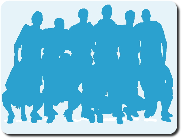Silhouette Mannschaft